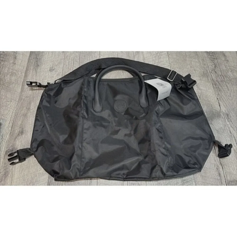 Vince Camuto Weekender Bag Black Tote Travel Packable Zip NEW‎